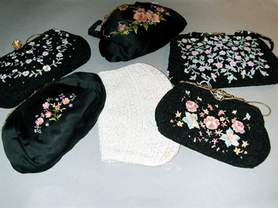 Lot 330 - Group of Six Embroidered and Beaded Evening...