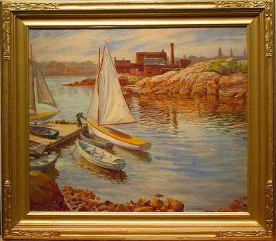 Lot 81 - Joseph Margulies 1896-1984 BOATS IN A HARBOR...