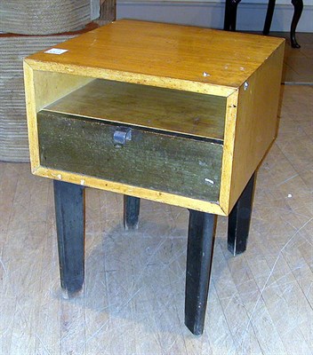 Lot 109 - Blond Wood Bedside Table Designed by George...