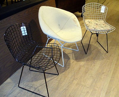 Lot 121 - Group of Three Chairs Designed by Harry...