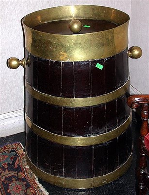 Lot 111 - Georgian Style Brass Bound Barrel