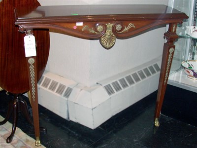 Lot 187 - Empire Style Gilt-Metal Mounted Mahogany Console