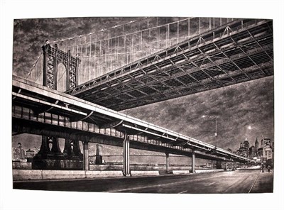 Lot 308 - Frederick Mershimer CROSSINGS Mezzotint, 1998,...