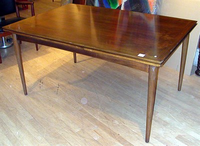 Lot 117 - Walnut Draw-Leaf Dining Table Raised on...