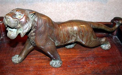 Lot 470 - Japanese Bronze Figure of a Tiger
