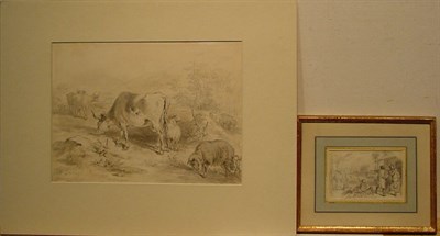 Lot 8 - Felix Octavius Carr Darley 1822-1888 (i) COWS...