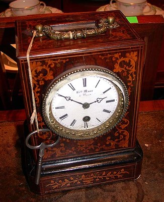 Lot 546 - Charles X Inlaid Rosewood Mantel Clock