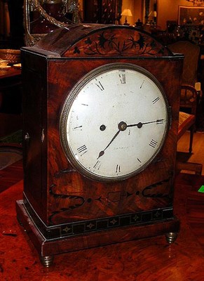 Lot 577 - George III Inlaid Mahogany Mantel Clock
