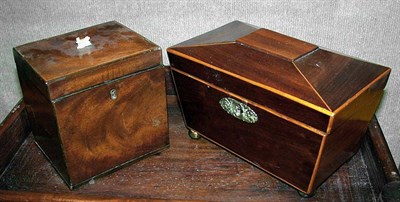 Lot 472 - Two George III Mahogany Tea Caddies