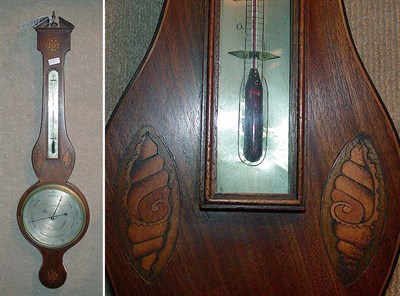Lot 446 - George III Style Inlaid Mahogany Barometer