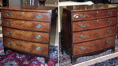 Lot 332 - Pair of Georgian Style Mahogany Chests of...