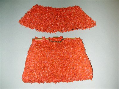 Lot 329A - Coral Branch Evening Bag The silk bag entirely...