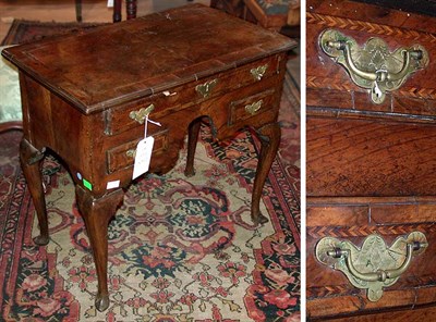 Lot 297 - Queen Anne Inlaid Walnut Lowboy The...