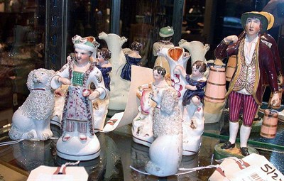 Lot 464 - Group of Six Staffordshire Pottery Figures