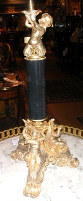 Lot 399A - Pair of Rococo Style Gilt-Bronze and Marble...