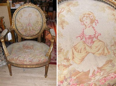 Lot 605A - Pair of Louis XVI Style Gilt Carved Wood...