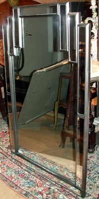 Lot 277A - Art Deco Mirror With a stepped top. Height 52...