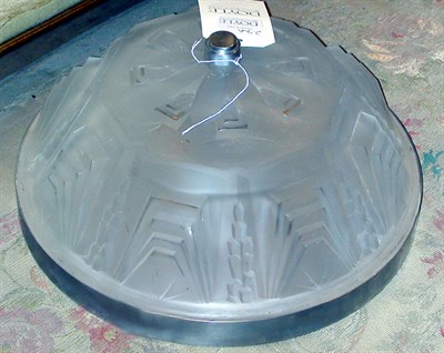 Lot 290A - Muller Freres Molded Frosted Glass Ceiling...