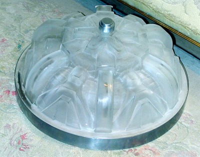 Lot 290B - Muller Freres Molded Frosted Glass Ceiling...