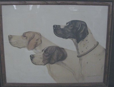 Lot 75A - Leon Danchin [THREE POINTERS] Color lithograph,...