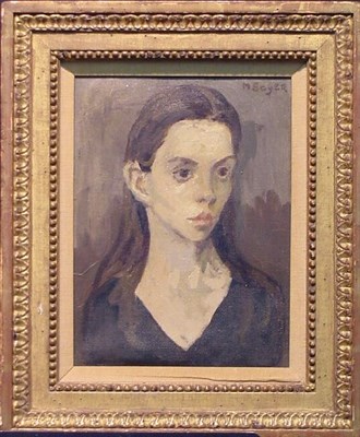 Lot 73 - Moses Soyer 1899-1975 YOUNG WOMAN Signed M....