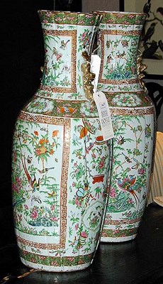 Lot 146 - Pair of Chinese Polychrome Decorated Porcelain...