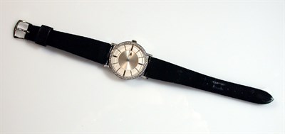 Lot 239 - Diamond 'Mystery Dial' Wristwatch The black...