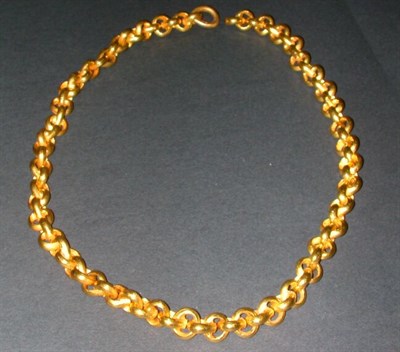 Lot 410 - Heavy Gold Link Necklace 19 kt. yellow gold,...