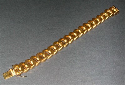 Lot 361 - Heavy Gold Link Bracelet 18 kt. yellow gold,...