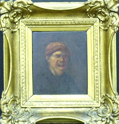 Lot 13 - Manner of Adriaen Brouwer LAUGHING PEASANT Oil...