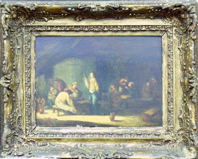 Lot 94 - Manner of Isaac van Ostade TAVERN SCENE Oil on...