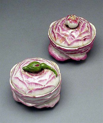 Lot 557 - Two Meissen Porcelain Covered Boxes Late...