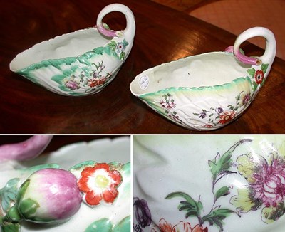 Lot 546 - Pair of Chelsea Porcelain Sauceboats Circa...