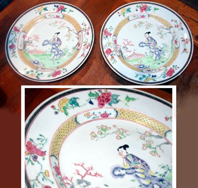 Lot 356 - Pair of Chinese Export Famille Rose Porcelain...