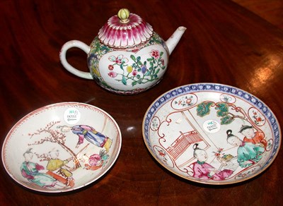 Lot 365 - Chinese Export Famille Rose Porcelain Molded...