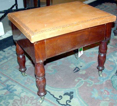 Lot 250 - Charles X Leather Upholstered Mahogany Stool