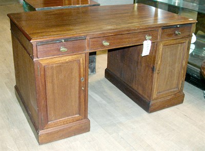 Lot 273 - George III Style Mahogany Pedestal Desk
