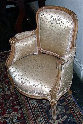 Lot 106 - Louis XV Style Upholstered Fruitwood...