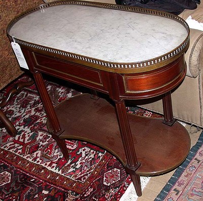 Lot 592 - Louis XVI Style Marble Top Mahogany Console