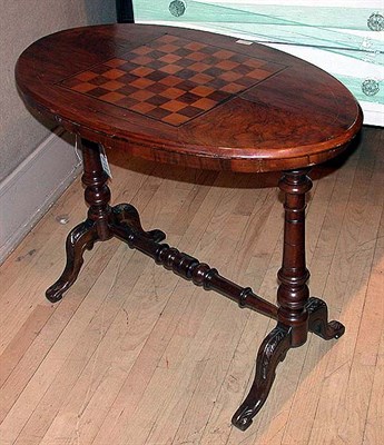 Lot 221 - Victorian Style Burl-Wood Game Table