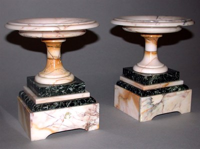 Lot 398 - Pair of Marble Tazzas