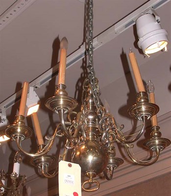 Lot 430 - Baroque Style Silvered Metal Six-Light Chandelier