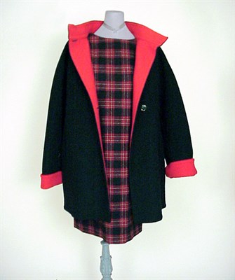 Lot 67A - Galanos Wool Coat and Dress Day Ensemble...