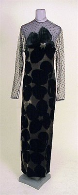 Lot 73A - Galanos Panne Velvet Evening Sheath American,...
