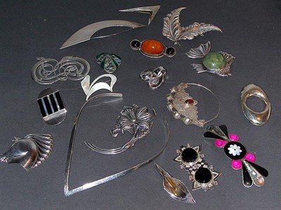 Lot 203 - Group of Assorted Silver and Metal Jewelry...