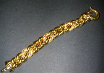 Lot 279 - Gold and Multicolored Stone Bracelet 18 kt....