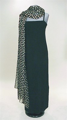Lot 202A - Bill Blass Custom Black Evening Gown and Silk...