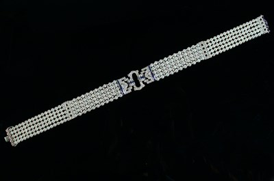 Lot 285 - Diamond, Sapphire and Cultured Pearl Choker...