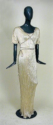 Lot 46A - Fortuny Biscuit White Delphos Dress and...