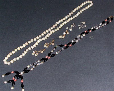 Lot 129 - Group of Assorted Bead Jewelry 14 kt. yellow...